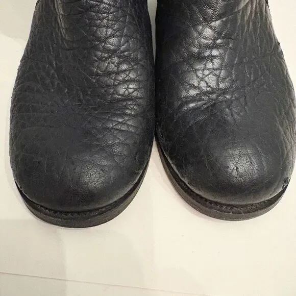 Tory Burch Leona Motorcycle Boot Black Leather Size 7